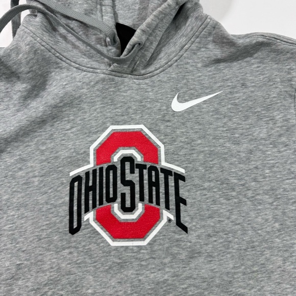 Nike Ohio State Buckeyes Hoodie Sweatshirt NCAA Grey - Picture 5 of 8